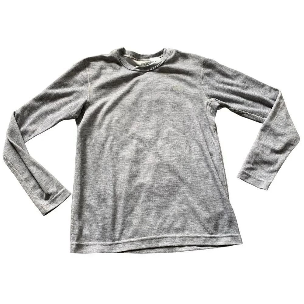 THE NORTH FACE gray POLY CREW BASE LAYER SHIRT TOP women’s sz M